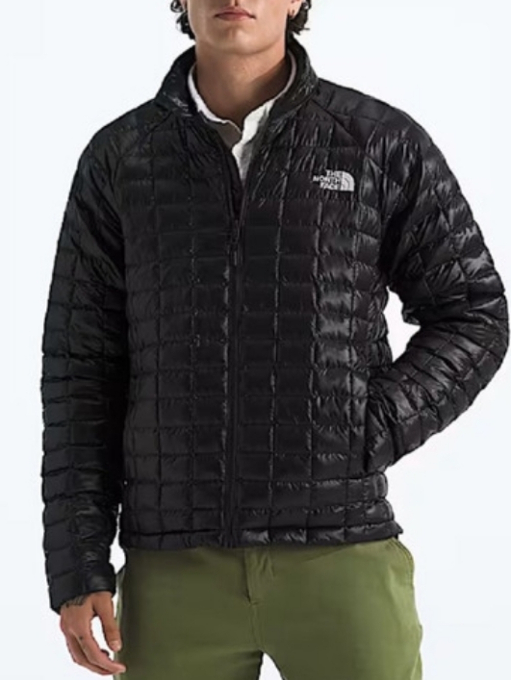 The North Face ThermoBall Jacket Black Men’s Lightweight Packable Puffer Sz Med